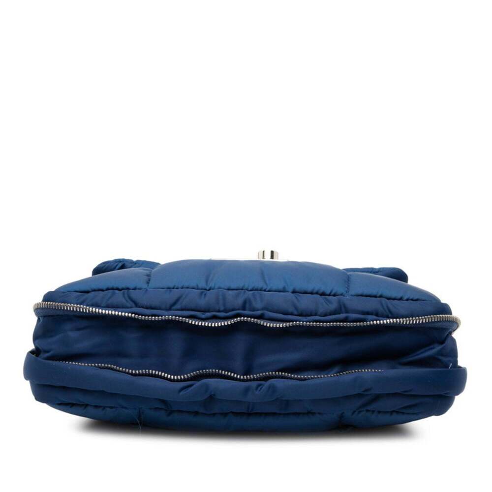 PRADA Blue Leather Saffiano Shoulder Bag - Picture 3 of 5